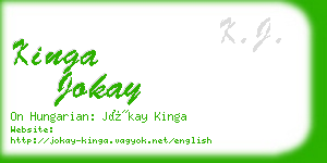 kinga jokay business card